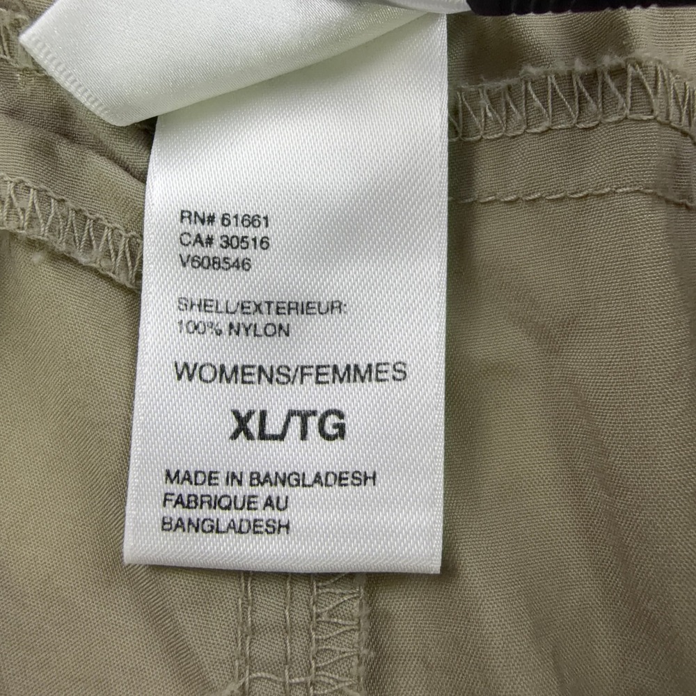 The North Face Stow Hiking Shorts Womens XL Khaki Green Nylon Outdoor Utility - Picture 3 of 12